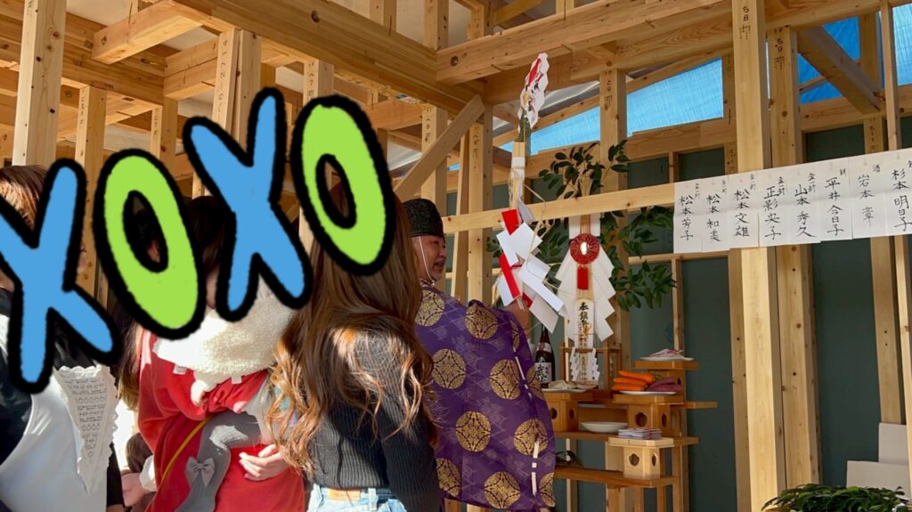 2025.12/13 上棟式からお餅投げ◡̈⃝︎⋆︎*