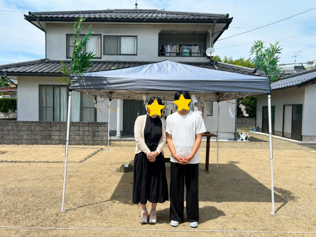 【津山市で地鎮祭】ご実家の隣に建てる、スタイリッシュで家事ラクな平屋🏠✨